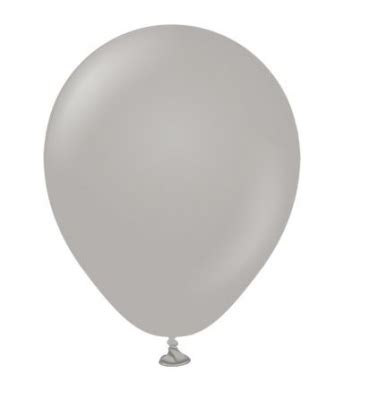 KALISAN 5 STANDARD GREY LATEX BALLOONS 100CT