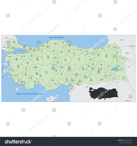 High Detailed Vector Map Turkey 库存矢量图免版税2017630745 Shutterstock