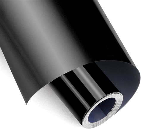 HTVRONT Black Permanent Vinyl 12 X 5 FT Black Adhesive Vinyl Roll