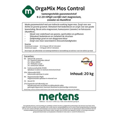 Orgamix Mos Control Engrais Pour Gazon Anti Mousse Gazondirect Fr