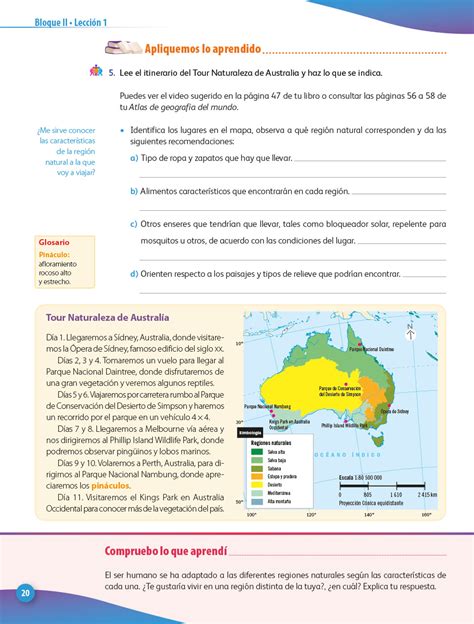 Geografía Cuaderno de Actividades Sexto grado Página 20 de 66