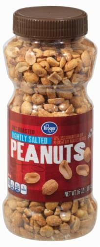 Kroger Dry Roasted Lightly Salted Peanuts 16 Oz Ralphs