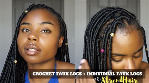 How To Do Crochet Faux Locs Individual Faux Locs Ft Xtrendhair Youtube