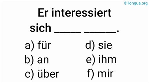 sich interessieren für interessiert sein an interested in s