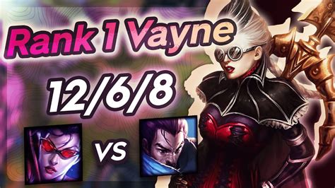 Vayne Vs Yasuo Challenger Gameplay Rank 1 Vayne YouTube