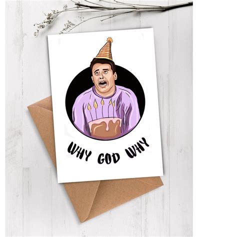 Friends Joey Birthday Card Funny Birthday Card Greeting Etsy