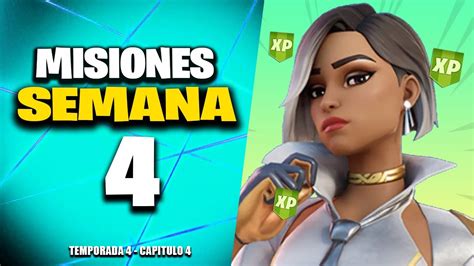 Como Completar Todas Las Misiones De La Semana 4 De Fortnite Temporada 4 Capitulo 4 Youtube