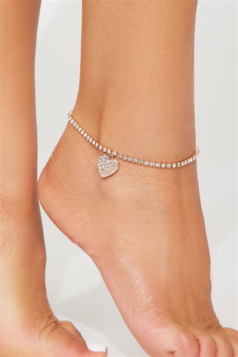 Kelseys Heart Anklet Gold Fashion Nova Jewelry Fashion Nova