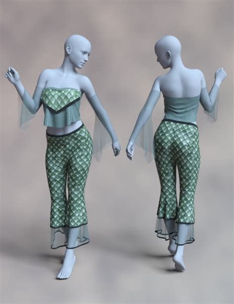 DForce Amelia Retro Outfit For Genesis 9 8 And 8 1 Female 3d Models