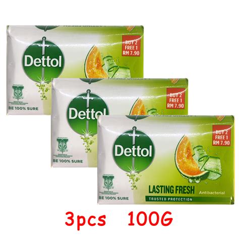 Dettol Soap Bar 3x100g Sabun Dettol Bar Sabun Mandi Lazada