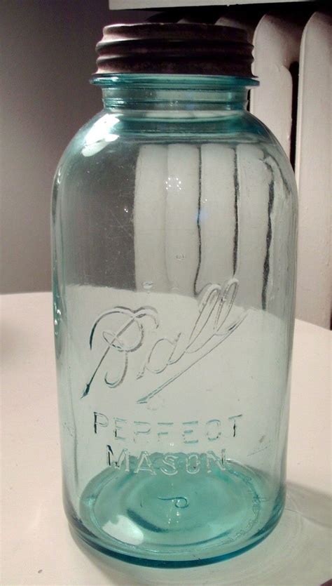 Vintage Blue Ball Perfect Mason Jar No 9