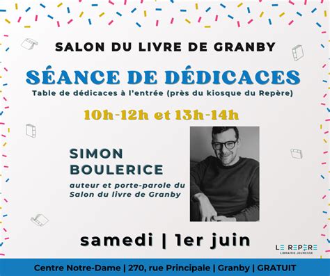 Nous Participons Au Salon Du Livre De Granby Librairie Le Rep Re