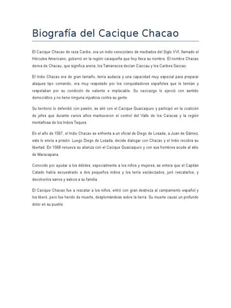 PDF Biografía del Cacique Chacao docx DOKUMEN TIPS