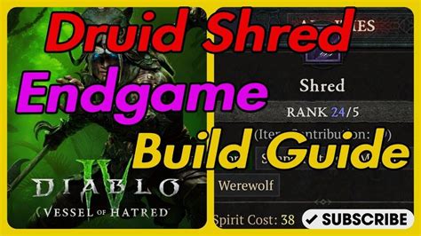 Diablo 4 Druid Shred UPDATED Endgame Build Guide For Season 6 YouTube