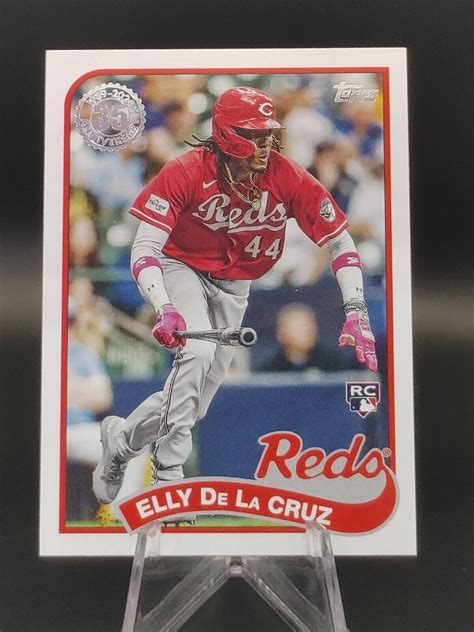 2024 Topps Series 1 Elly De La Cruz Rookie 1989 Variation SP 89B 69