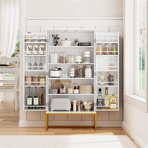 Amazon Artpower White Pantry Cabinets Food Pantry Storage