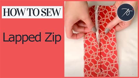 How To Insert A Lapped Zipper Youtube