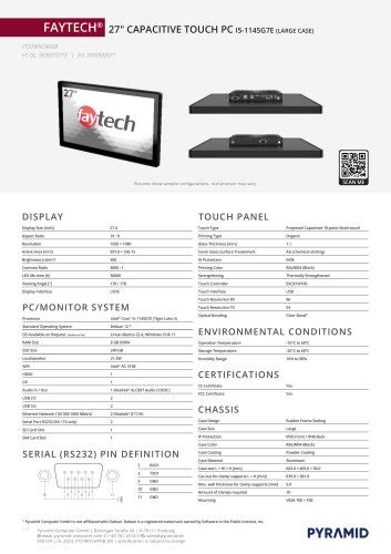 Open Frame Capacitive Touch Monitor K Ft Hdktmcaphbob K