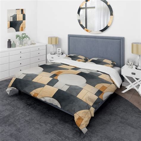 Designart Industrial Zen Ii Modern Bedding Cover Set With 2 Shams Bed Bath And Beyond 39517311