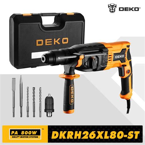 DEKO DKRH26XL80 ST 4 Functions Electric Rotary Hammer Multifunctional