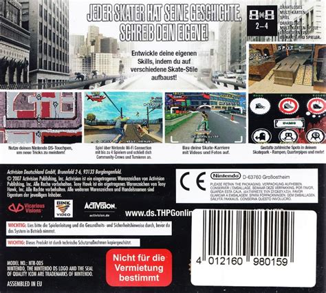 Tony Hawk S Proving Ground 2007 Nintendo DS Box Cover Art MobyGames