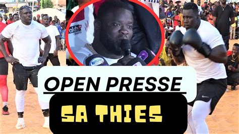 En Direct Open Presse Sa Thies Pour Son Combat Contre Eumeu Sene Youtube