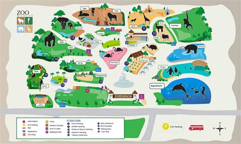 Illustration of zoo park map | Free vector - 395319