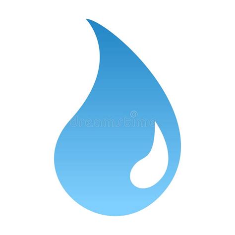 Iconos Del Descenso Del Agua Azul En El Fondo Blanco Vector Ilustraci N