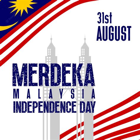 Premium Vector Hari Merdeka Malaysia Template