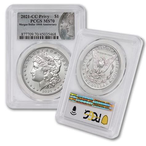 2021 CC Privy Morgan Silver Dollar MS 70 MS70 100th Anniversary 1