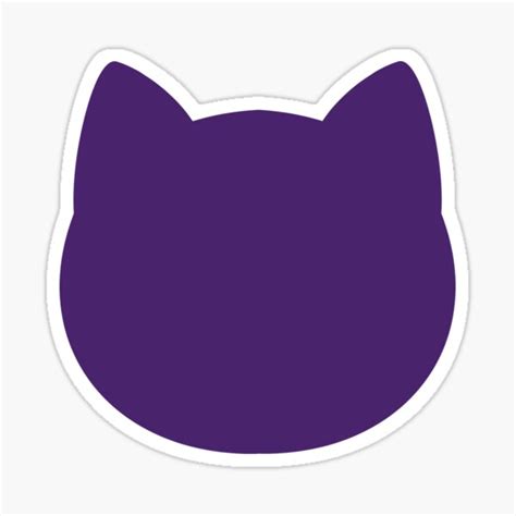 Purple Cat Sticker For Sale By Bohamera Redbubble