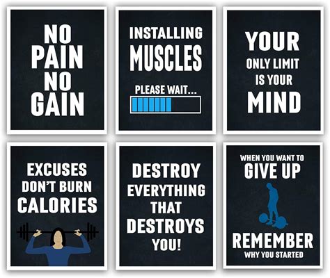 Gym Posters For Home Gym Decor Motivational Posters For