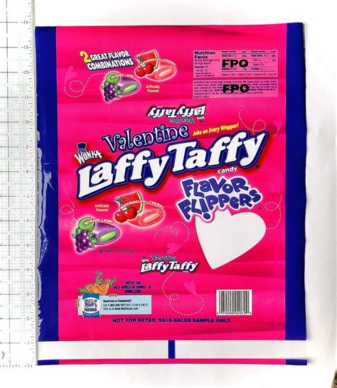 Vintage 2002 Willy Wonka Laffy Taffy 13 5” Proof Candy Container Flavor