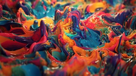 Premium AI Image | liquid paint art