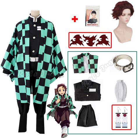 Tanjirou Kamado Cosplay Anime Demon Slayer Kimetsu No Yaiba Traje