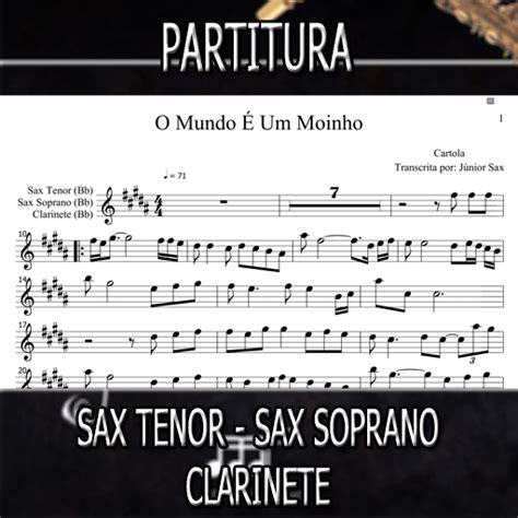 Partitura de O Mundo É Um Moinho Cartola Trompete Bb