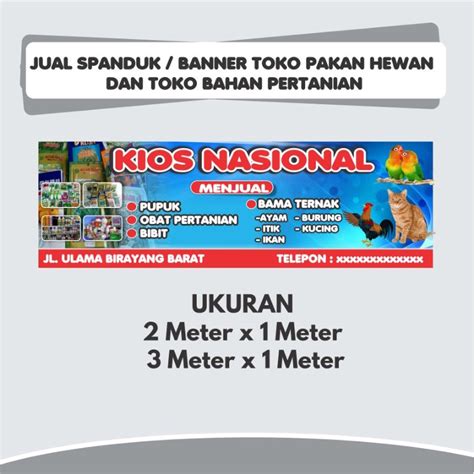 Jual Jual Spanduk Banner Toko Pakan Ternak Dan Toko Bahan Pertanian