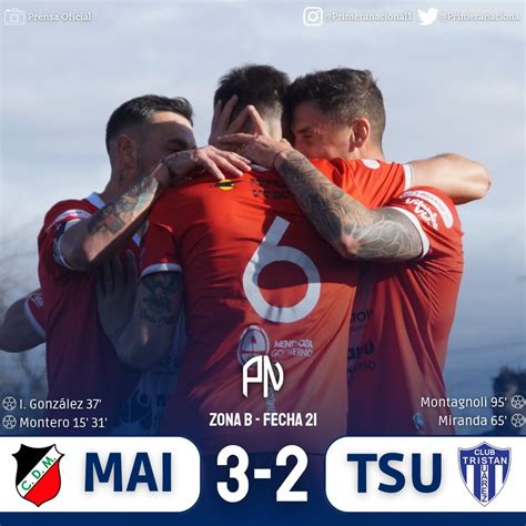 Primera Nacional on Twitter MAIPÚ GANÓ Y SIGUE ARRIBA Deportivo