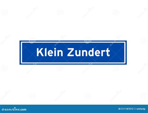 Sinal De Nome Do Lugar Holand S Isolado Klein Zundert Cartaz Municipal