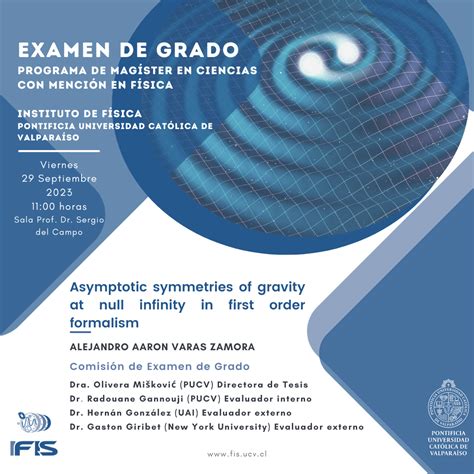 Invitaci N Examen De Grado Mag Ster En Ciencias Menci N En F Sica