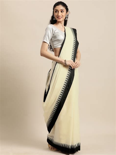 Buy Thara Saree Off White Zari Pure Cotton Kasavu Sarees Sarees For