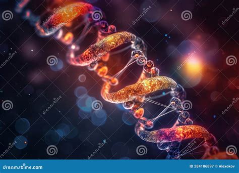 Illuminated DNA An Artistic Representation Of A Highly Detailed