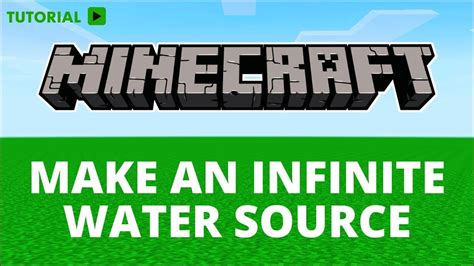 How To Make An Infinite Water Source In Minecraft Youtube