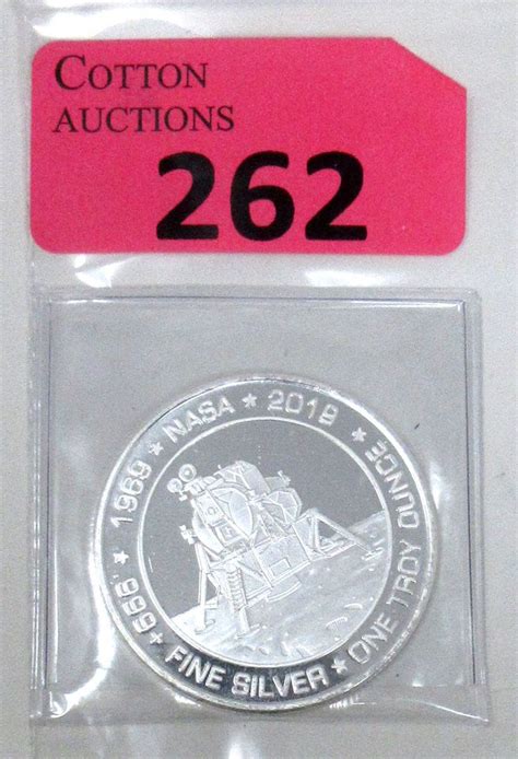 1 Oz 999 Silver 2019 Nasa Apollo 11 Round