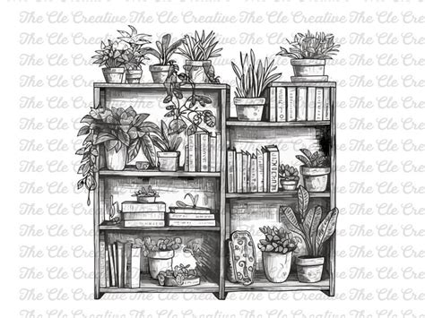 Bookshelf Clipart Bookshelf Sketch PNG Bookshelf Black and White ...