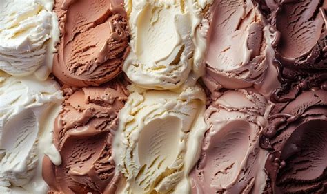 Vanilla And Chocolate Ice Cream Premium Ai Generated Image