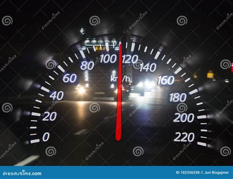 Excess Of Speed On The Night Highway Stock Photo Image Of Auto