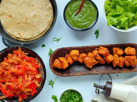 Chicken Tikka Rolls Chicken Tikka Wraps Go Healthy Ever After