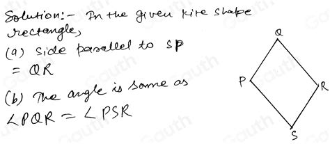 Solved The Shape Below Is A Rhombus With Vertices P Q R And S A