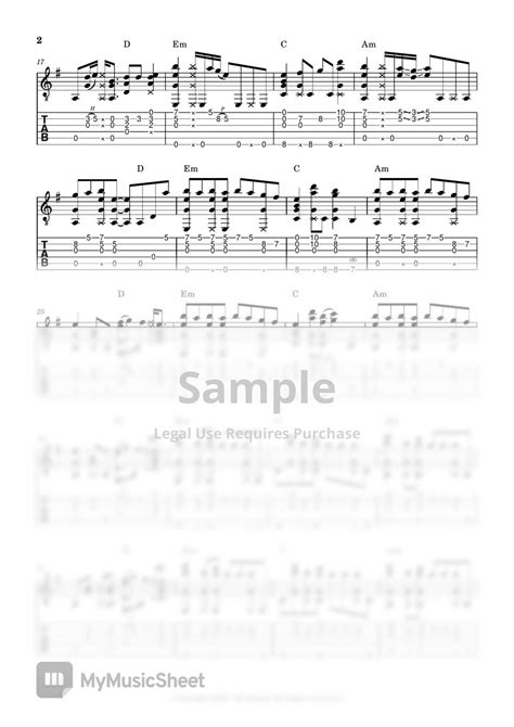 Le Sserafim르세라핌 Blue Flamefingerstyle Tab Sheets By 3sguitar